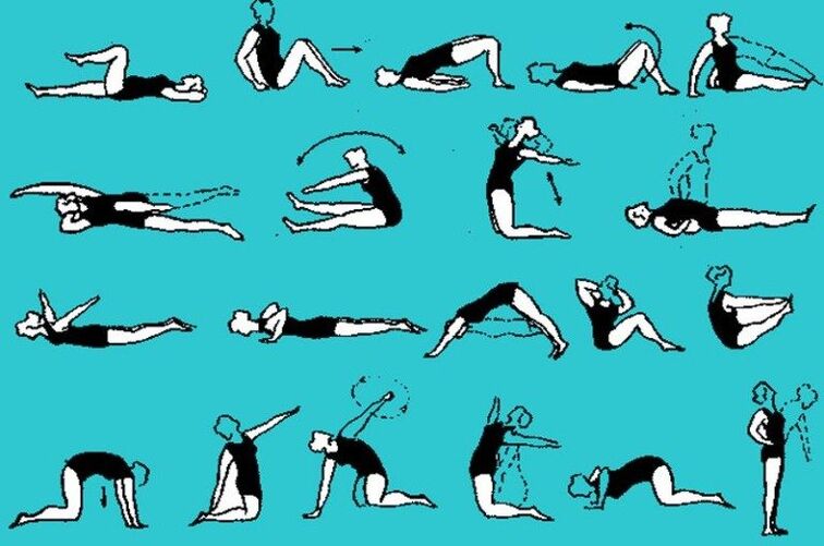 Une série d'exercices pour l'ostéochondrose