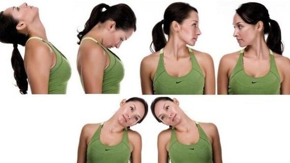 gymnastique pour le cou pour l'ostéochondrose